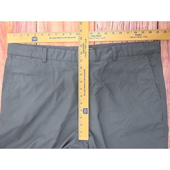 Nike Golf Mens Tour Performance Dri-Fit Striped Shorts 42 Gray - Picture 8 of 9